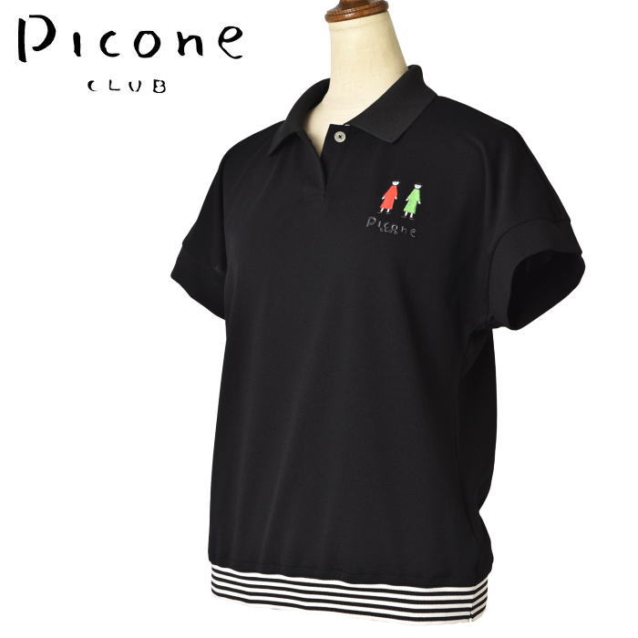 ピッコーネ クラブ PICONE CLUB半袖ポロシャツ レディース 2024春夏新作 送料無料M-L-LL トップス ピッコーネクラブあす楽_翌日着荷可