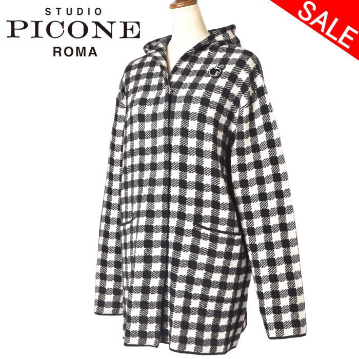 Rakuten - 40％OFFセールスタジオ ピッコーネ STUDIO PICONE ROMAフード付きニットコート レディース 2025秋冬新作 送料無料M-L トップス スタジオピッコーネ p513112最強配送 アウトレット