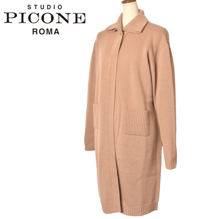 40%OFFセールスタジオ ピッコーネ STUDIO PICONE ROMA襟付きロングニットカーディガン レディース 2024秋冬新作 送料無料M-L トップス スタジオピッコーネ最強配送