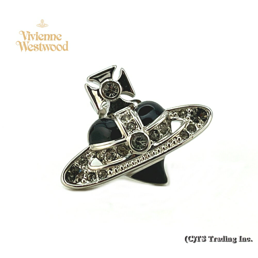 Vivienne Westwood ヴィヴィアンウエストウッド★MAN Diamante Heart Orb single Pierced Earring ☆ ディアマンテ ハート ORB シングルピアス (BKSV) 