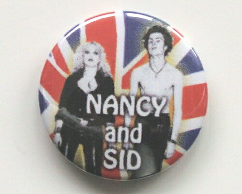 ◆Nancy and Sid UJ◆シド＆ナンシー Union Jack 缶バッジ◆London Stマーケットから直輸入♪