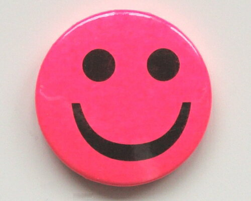 ◆Big Smile (BK/PK)◆スマイル☆缶バッジ◆London ストリート マーケットから直輸入♪