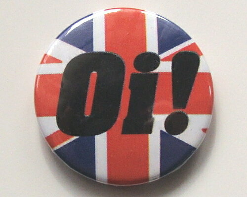 ◆Union Jack Oi!◆ユニオン ジャック ロゴ缶バッジ◆London ストリート マーケットから直輸入♪