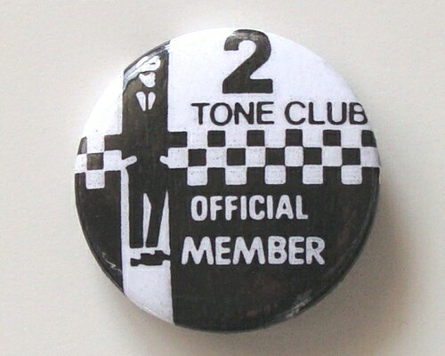 ◆2Tone Club◆ツートンクラブ モッズ☆ロゴ 缶バッジ◆London ストリート マーケットから直輸入♪