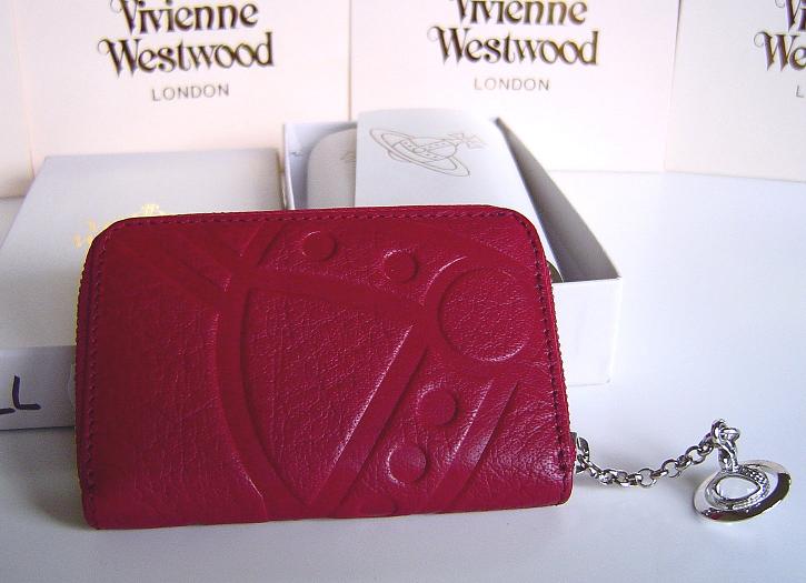 ◆Vivienne Westwood◆ヴィヴィアンウエストウッド★Abstract Orb Small WalletBIG ORB 型押し Glass Orb付き♪小銭入れ ROSSO