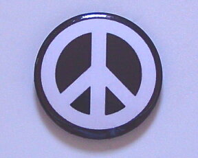 ◆Peace Mark BK◆ピース マーク☆ロゴ 缶バッジ◆London ストリート マーケットから直輸入♪