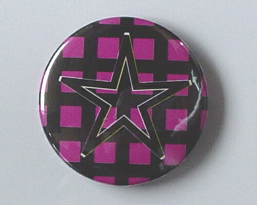 ◆Checker Star PUR◆チェッカースター☆缶バッジ◆London Stマーケットから直輸入♪