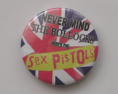 ◆Sex Pistols Never Mind◆ピストルズ・パンク☆ロゴ 缶バッジ◆London ストリート マーケットから直輸入♪