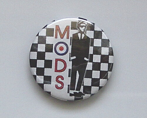 ◆Mods Check STD◆モッズ・チェック柄☆ロゴ 缶バッジ◆London ストリート マーケットから直輸入♪