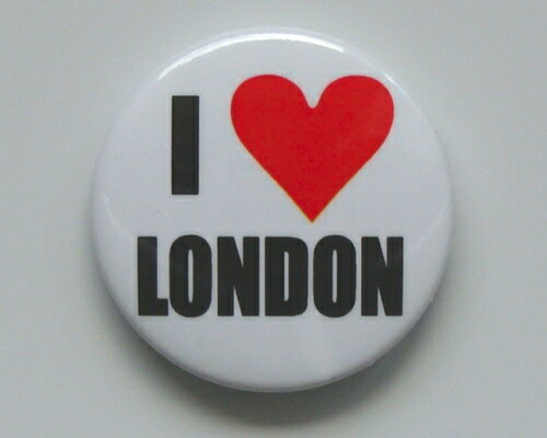 ◆I Love London◆アイ ラブ ロンドン 缶バッジ◆London Stマーケットから直輸入♪