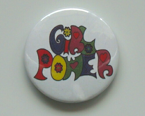 ◆Girl Power◆ガール パワー ロゴ 缶バッジ◆London Stマーケットから直輸入♪