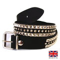 ꥹ3-RowSmallPyramidBabyConicalStudBelt3Ϣ⡼ԥߥåɡ˥륹åƥ٥(SV/BK)MadeinUKڤбۡYDKG-kۡW3̵ۡۡsmtb-k