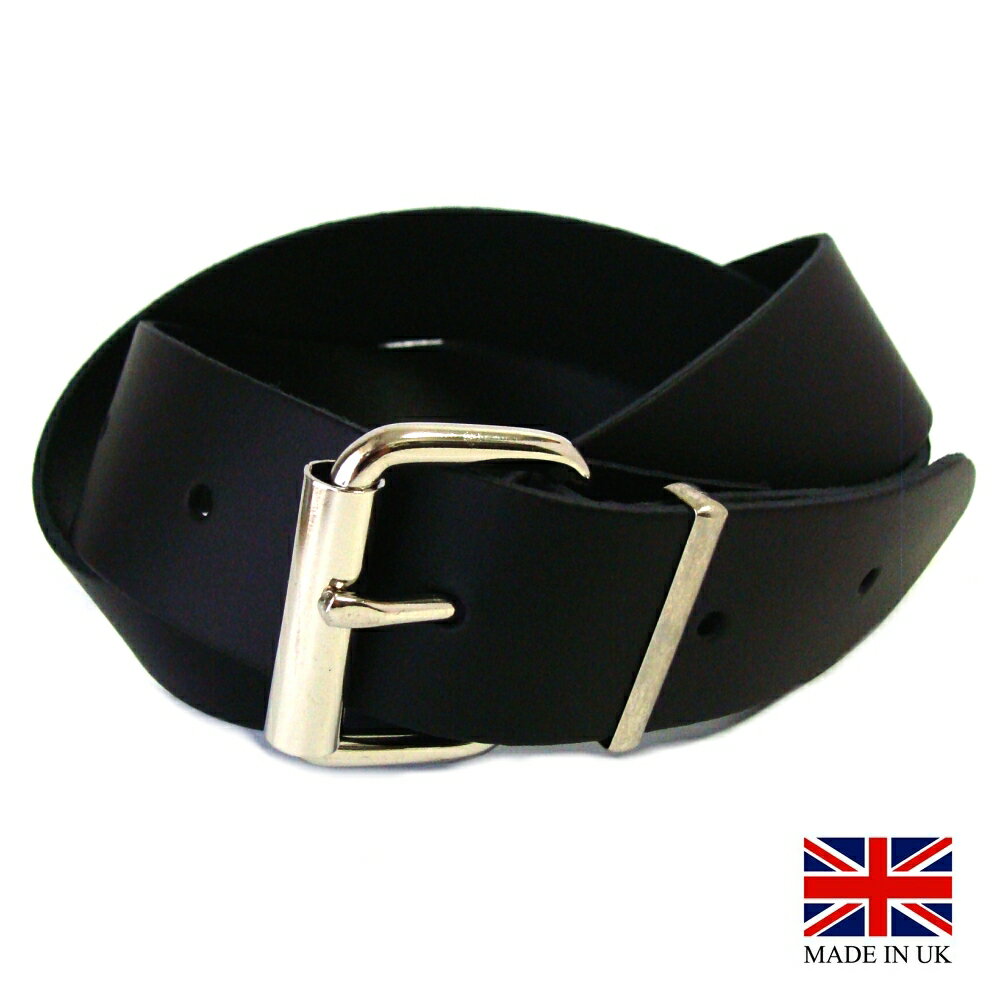 イギリス製 38mm Plain Belt　38mm プレーン ベルト (SV/BK) Made in UK【あす楽対応】【YDKG-k】【W3】【送料無料】【smtb-k】