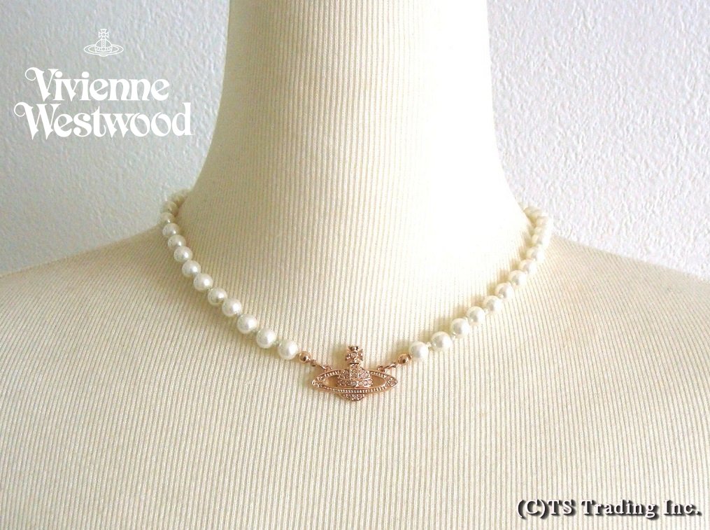 Vivienne Westwood ヴィヴィアンウエストウッド★Mini Bas Relief Pearl Choker ミニバス レリーフパール ORB チョーカー PK GOLD【あす楽対応】【YDKG-k】【W3】【送料無料】