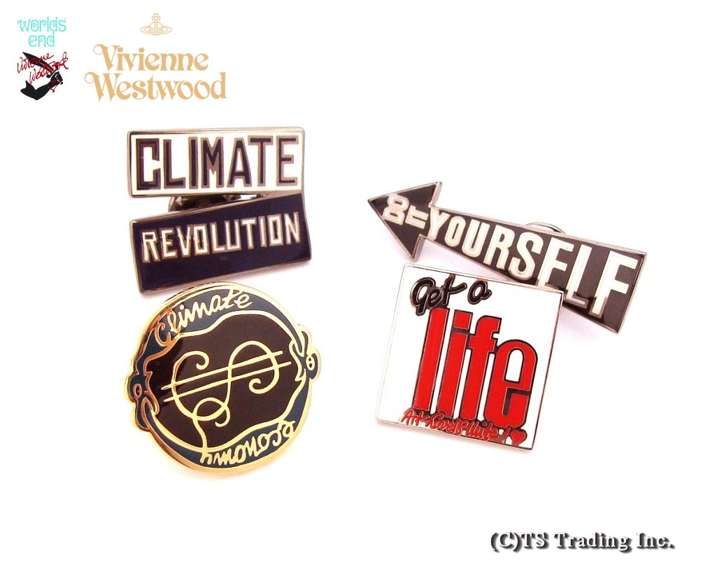 【年越し特集2024】Vivienne Westwood ヴィヴィアンウエストウッド★World's End New Pin Badge Set ロンドン・ワールズエンド店 ピンバッジセット(4個組）【あす楽対応】【YDKG-k】【W3】【送料無料】【smtb-k】