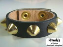 WENDY'SEFfB[YK CMX1-Row Conical Stud WristBand1ARjJ X^bY Xgoh(GOLD/BK)yYDKG-kzyW3z