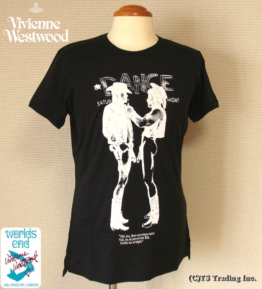 Vivienne Westwood ヴィヴィアンウエストウッド★Worlds End Cowboy Print Tee☆ワ—ルズエンド カーボーイ Tシャツ（BK）