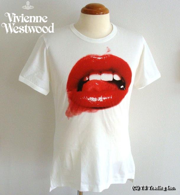 Vivienne Westwood◆ヴィヴィアンウエストウッド★Lip Print Tee ワ—ルズエンド マンソン リップ プリント Tシャツ【あす楽対応】【YDKG-k】【W3】【送料無料】【smtb-k】