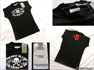 Vivienne Westwood ヴィヴィアンウエストウッド ★Worlds End Too Fast To Live Cap sleeve Tee☆ワ—ルズエンド Tシャツ(BK)【あす楽対応】【YDKG-k】【W3】【送料無料】【smtb-k】