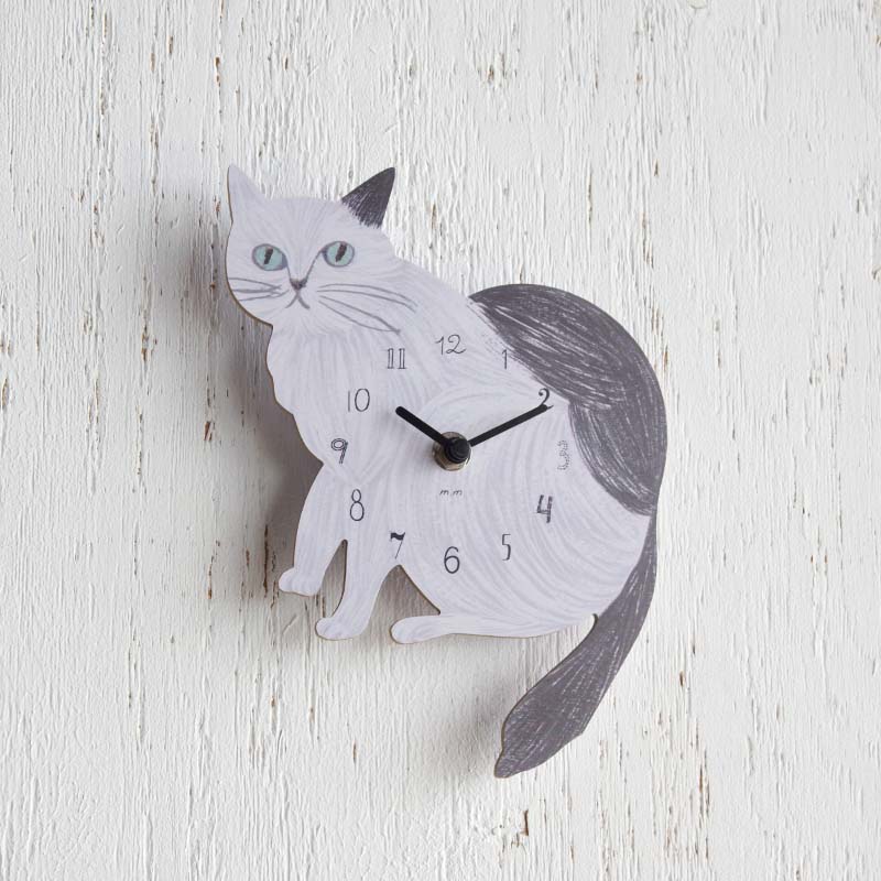 松尾ミユキ ダイカットクロック クラウン Diecut Clock Crown 壁掛け時計 時計 ねこ 猫 [3]