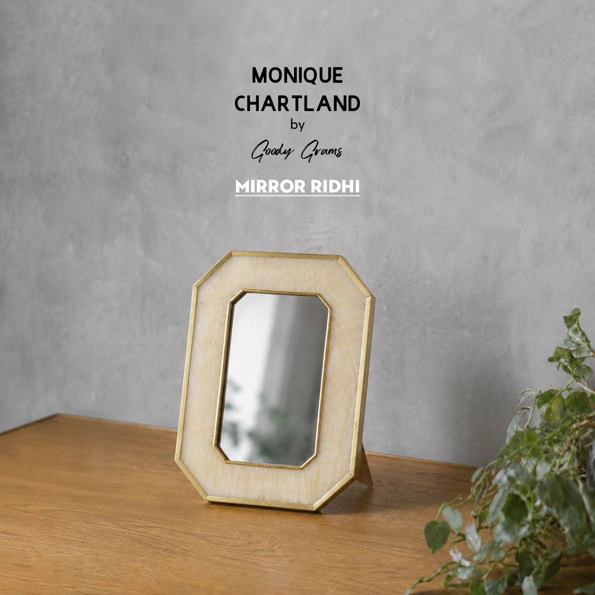 ミラー リディ MIRROR RIDHI MONIQUE CHARTLAND by Goody Grams モニークチャートランド バイ グッディグラムス レジン 真鍮 アンティーク調 八角形