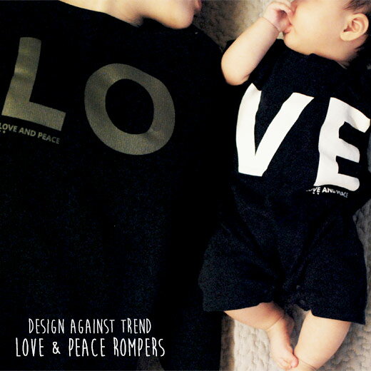 Love & Peace ロンパース Design Against Trend Navy/NATURAL 80cm