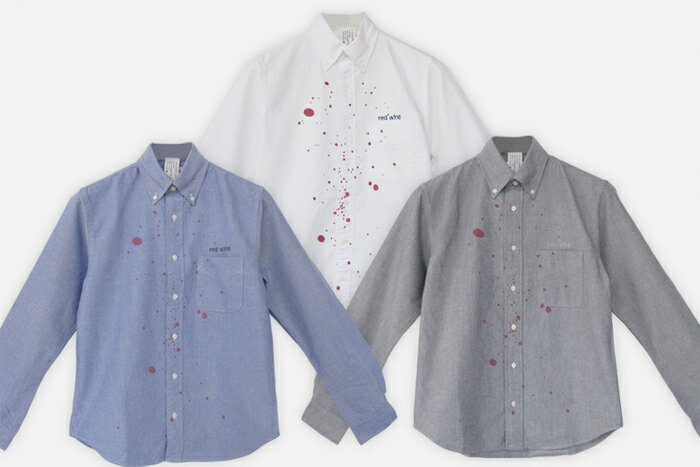 RED WINE SHIRT LONG SLEEVE レッドワインシャツ ロングスリーブ Design Against Trend / デザイン アゲインスト トレンド 赤ワイン用シャツ/ボタンダウンシャツ/