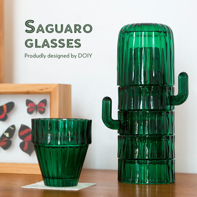 Saguaro Glasses サワログラス doiy ドーイ サボテン コップ グラスセット 仙人掌 ガラス オブジェ ギフトドゥ アイ ワイ