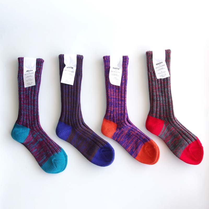 デカ 靴下 レディース BRU NA BOINNE × decka H.W.Multi Socks ヘビーウェイト マルチカラー ソックス デカ ブルーナボイン 靴下 おしゃれ ギフト メンズ レディス