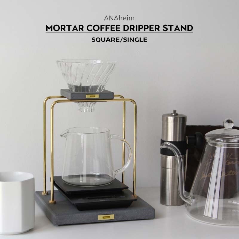 アナハイム モルタル コーヒー ドリッパー スタンド スクエア ANAheim Mortar Coffee Dripper Stand Square ナチュラル/スミクロ おしゃれ シンプル ステンレス 日本製