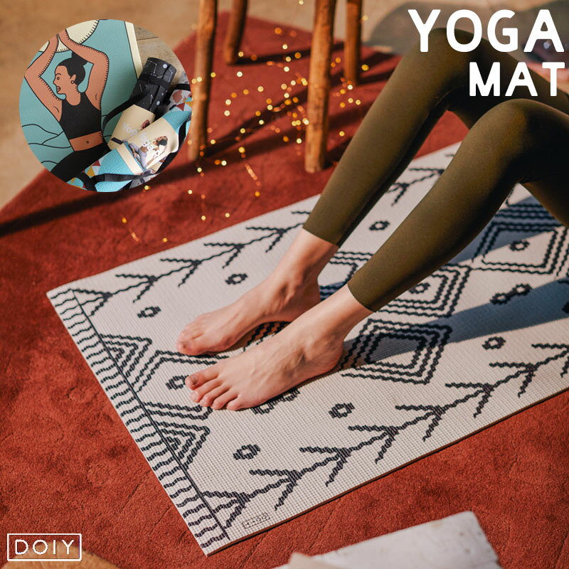 Yoga Mat ヨガマット doiy ドーイ ナバホ/ベルベル/ペルシャ/テラゾ/星座/タロットカード 厚さ5mm かわいい おしゃれ