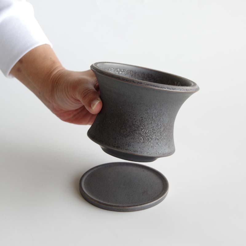 Alloy POT&SAUCER M アロイ ポット&ソーサー Mサイズ φ117 × H96mm 4号 植木鉢 受...