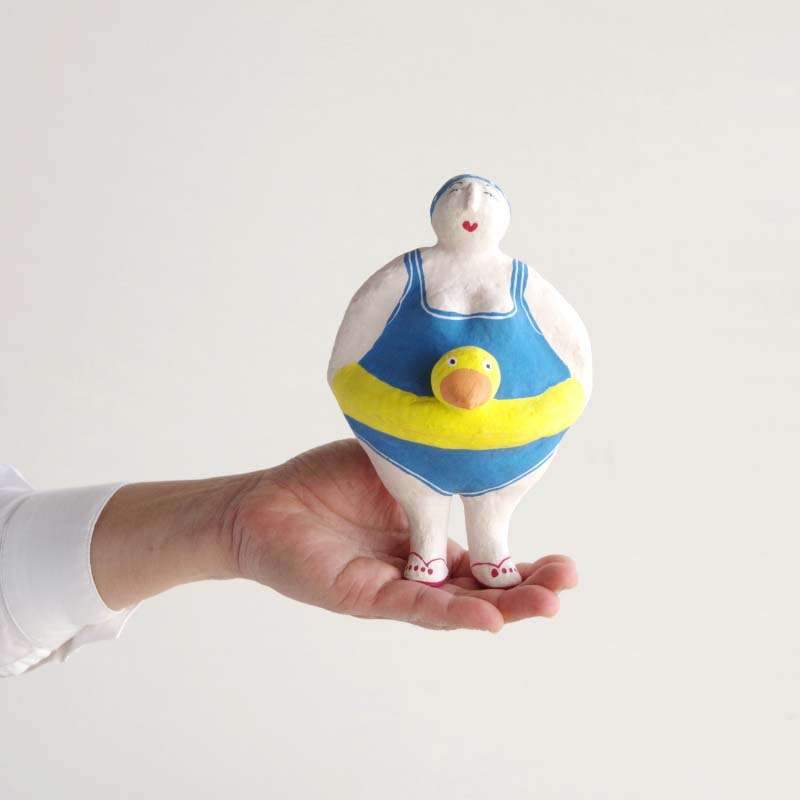 パピエマシェ D2419 BATELA Papier Mache バテラ 張り子 おばさん スペイン レトロ フレンチヴィンテージスタイル [3]