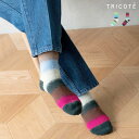 Tricote レイズド グラデーション ソックス トリコテ RAISED GRADATION SOCKS ピンク/グリーン 靴下 ソックス 23-25cm レディース