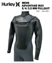 HURLEY ハーレーADVANTAGE MAX 5/4/3.5mm FULL SUITアドバンテージマックスフルスーツH010カラー ブラックウェットスーツ起...