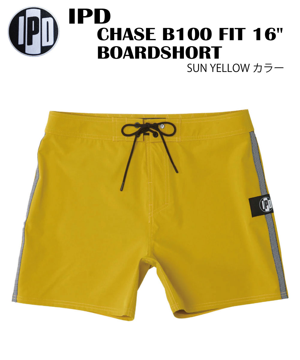 IPD アイピーディーCHASE B100 FIT 16 BOARDSHORTSUN YELLOW サン イエローボードショーツ トランクスサーフパンツ 水着サーフィンフィジーク