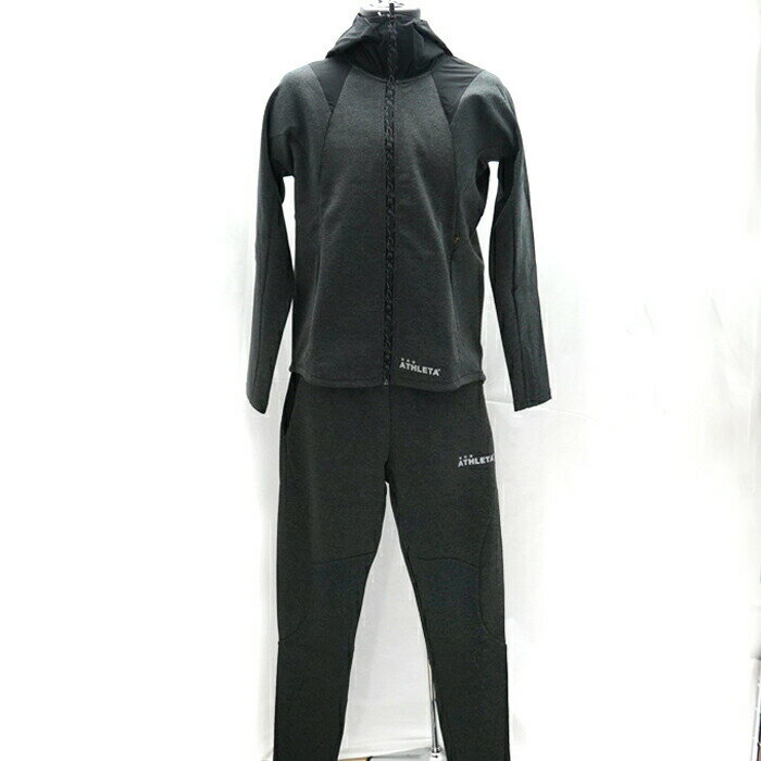 【アスレタ スウェット上下】ボンディングスウェット&ボンディングスウェットパンツ 上下セット ブラック REI-1056REI-1057