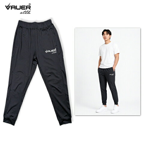 【商品説明】 「VAUER」は、当店のオリジナルブランドです。 VAUERのロゴ入り。 吸汗速乾性に優れた、ストレッチ性のあるロングパンツ。 ウエストの調節ひも有り、ファスナー付きサイドポケット有り。 サイズ感が少し大きめとなっておりますので、普段履いているサイズよりワンサイズ小さめがおすすめです。 ［素材］ ポリエステル85％、ポリウレタン15％ ［カラー］ 90/ブラック ［サイズ］ S (身長:162-168/ウエスト:72-76/総丈:93) M (身長:167-173/ウエスト:76-80/総丈:96)