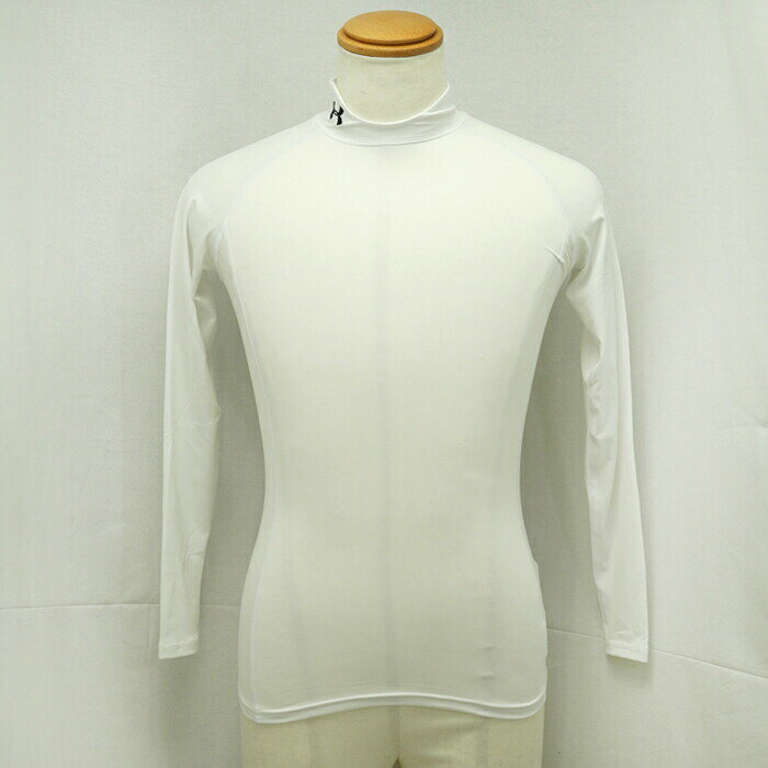 【アンダーアーマー UNDER ARMOUR インナーシャツ】ヒートギア コンプレッションLSキーホールモック WHT/ホワイト MSC6059 サッカー フッ...