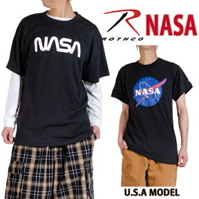 【ネコポス 送料220円】 ロスコ Tシャツ ROTHCO T-shirts NASA Tシャツ 半袖 メンズ アメリカ航空宇宙局 ブラック 黒 ミリタリーTシャツ レディース 大きいサイズ アメカジ USAモデル サバゲ バレンタインプレゼント