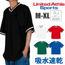 ゲームシャツ ルーズフィット 吸水速乾性 紫外線防止 UNITED ATHLE ユナイテッドアスレ ラインリブTシャツ 半袖Tシャツ ドライTシャツ メッシュ ...