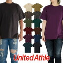 Tシャツ 無地 白 黒 United Athle ユナイテッドアスレ 半袖Tシャツ ヘビーウェイト メンズ レディース 大きいサイズ ダンス 衣装 プリント ホワイト ブラック グレー ネイビー レッド ブルー グリーン ピンク S M L XL 5001-01 父の日プレゼント