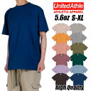 Tシャツ 無地 白 黒 United Athle ユナイテッドアスレ 半袖Tシャツ ヘビーウェイト メンズ レディース 大きいサイズ ダンス 衣装 プリント ホ...
