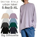 ビックシルエット UNITED ATHLE ユナイテッドアスレ 長袖Tシャツ ロンT レディース メンズ アメカジ ブラック 黒 ホワイト 白 おしゃれ かっこ...