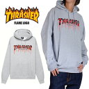 スラッシャー パーカー THRASHER プルオーバー ロゴ スラッシャー スウェット ヒップホップ ストリート アメカジ 大きめ ビッグシルエット ビッグパーカー 正規 レディース メンズ バレンタインプレゼント