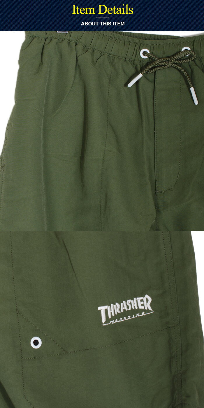 スラッシャー ハーフパンツ THRASHER ショートパンツ ナイロン バギーショーツ メンズ 無地 短パン ハーパン 撥水 水着 サーフパンツ 登山 キャンプ フェス 接触冷感 アウトドア ハイキング 山登り ブラック 黒 ネイビー グレー レオパード 豹柄 夏夏 playerz-10055461 PLAYERZ サンプル画像2