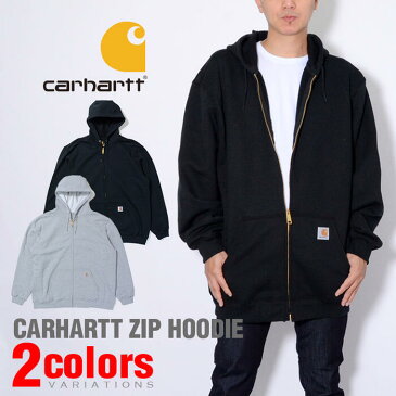 Carhartt カーハート HOODED SWEATASHIRT 長袖 スウェットパーカー フードスウェット ジップパーカー メンズ スウェット 大きいサイズ ビッグシルエット オーバーサイズ USAモデル ヘビーウェイト 無地 ロゴ 裏起毛 秋冬 アメカジ 作業服 無地 父の日 ギフト