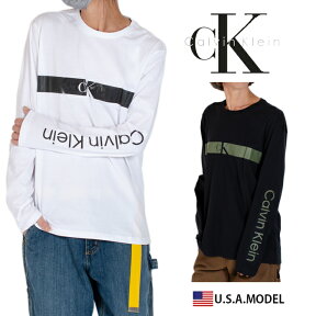 カルバンクライン ロゴ Tシャツ ロンT Calvin Klein Tシャツ ck Tシャツ 黒 長袖 メンズ レディース アメカジ ストリート S M L オーバーサイズ ビッグシルエット