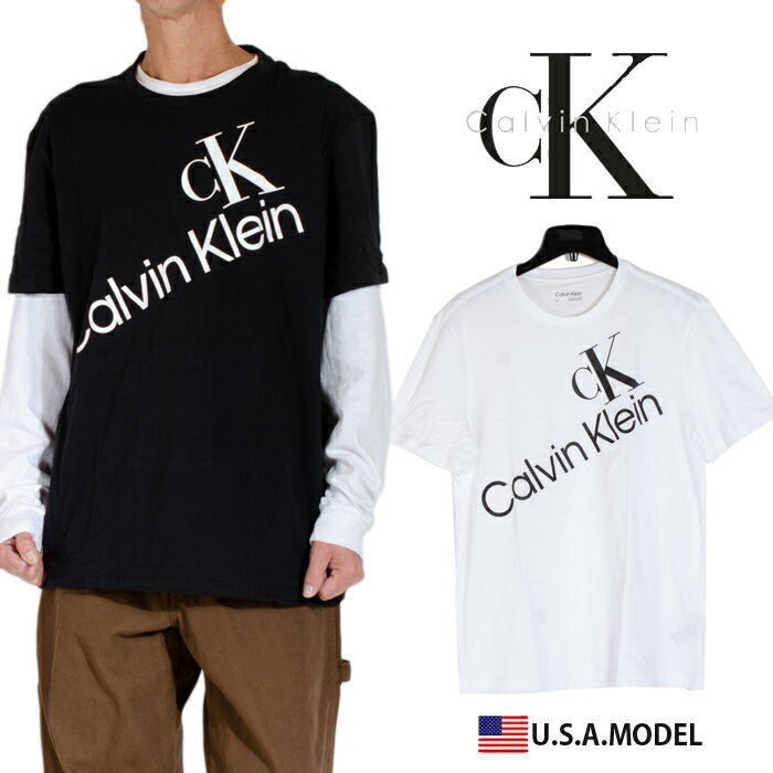 カルバン・クライン Tシャツ メンズ カルバンクライン ロゴ Tシャツ Calvin Klein Tシャツ ck Tシャツ 白 黒 メンズ レディース アメカジ ストリート S M L オーバーサイズ ビッグシルエット 父の日プレゼント