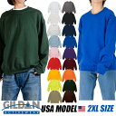 【2XL】ギルダン トレーナー 無地 メンズ レディース GILDAN クルーネック スウェット 裏起毛 ブランド 8.0oz USAモデル 大きいサイズ 大き...